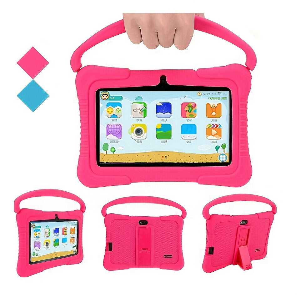 YCQ 7 -Zoll -Kinder -Bildungstablette - 32 GB, 2 GB RAM, WLAN, Kamera, Elternsteuerungen, vorinstallierte Apps und Schutzhülle - Ideales Geschenk für 3-12 Jahre - Zypern