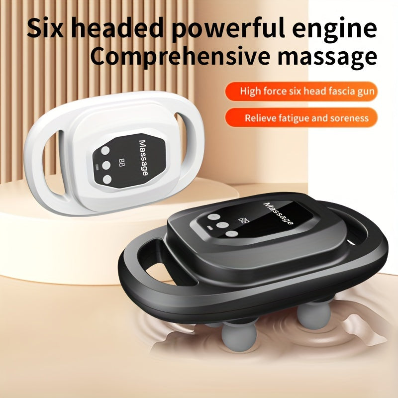 6-Head LED Massage Gun: Deep Tissue Percussion Massager - Cyprus