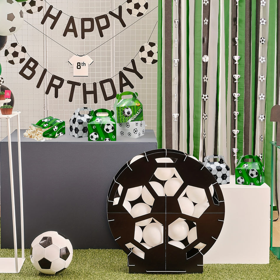 🔵 Футбольная вечеринка - коробки для любителей футбола - контейнеры для празднования дня рождения в футболе для празднования спортивных дней рождения, никакой силы - Кипр