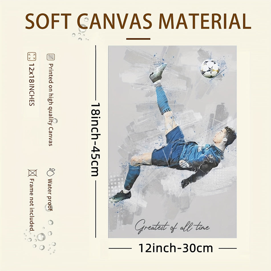 "Greatest of All Time Soccer Canvas Art Print - Sport Theme Decorative Painting - Cyprus"