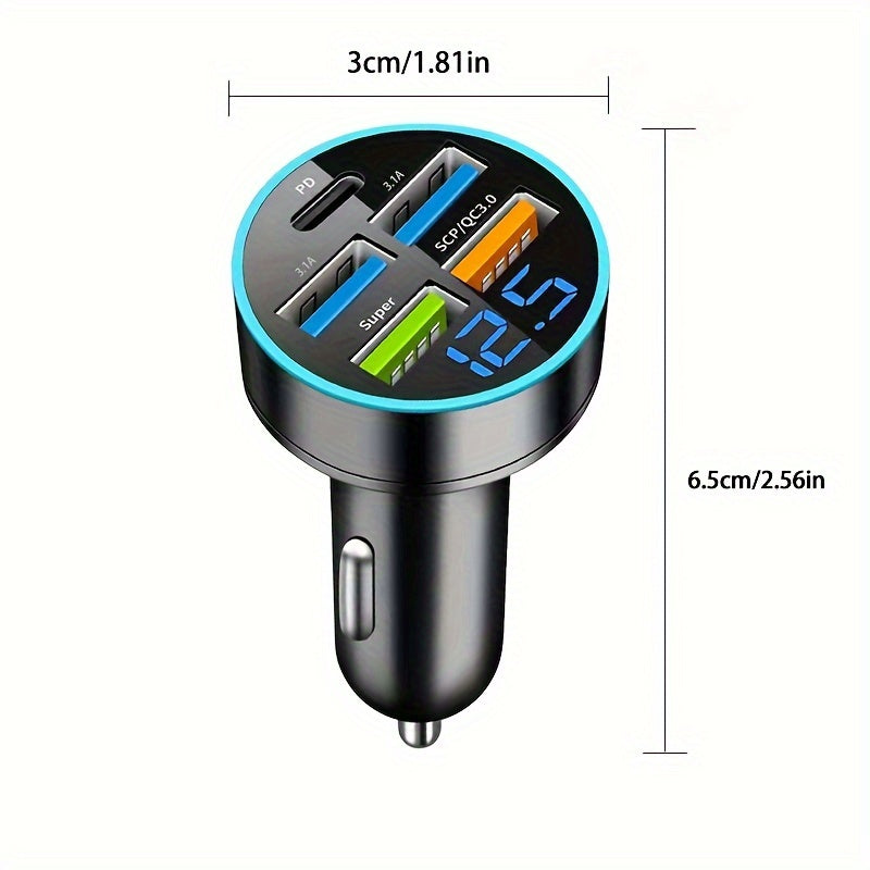 Baideluo Car Charging 5-in-1 Fast Charging Multi-port 4USB + PD Fast Charging - Cyprus