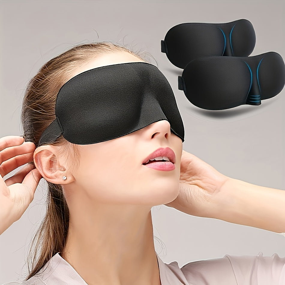 Comfortably Fitted, Ultimate Light Blocking! 3D Sleep Eye Mask, Blocking Light from All Angles, Deep Sleep Experience, Suitable for Napping and Long-Distance Travel