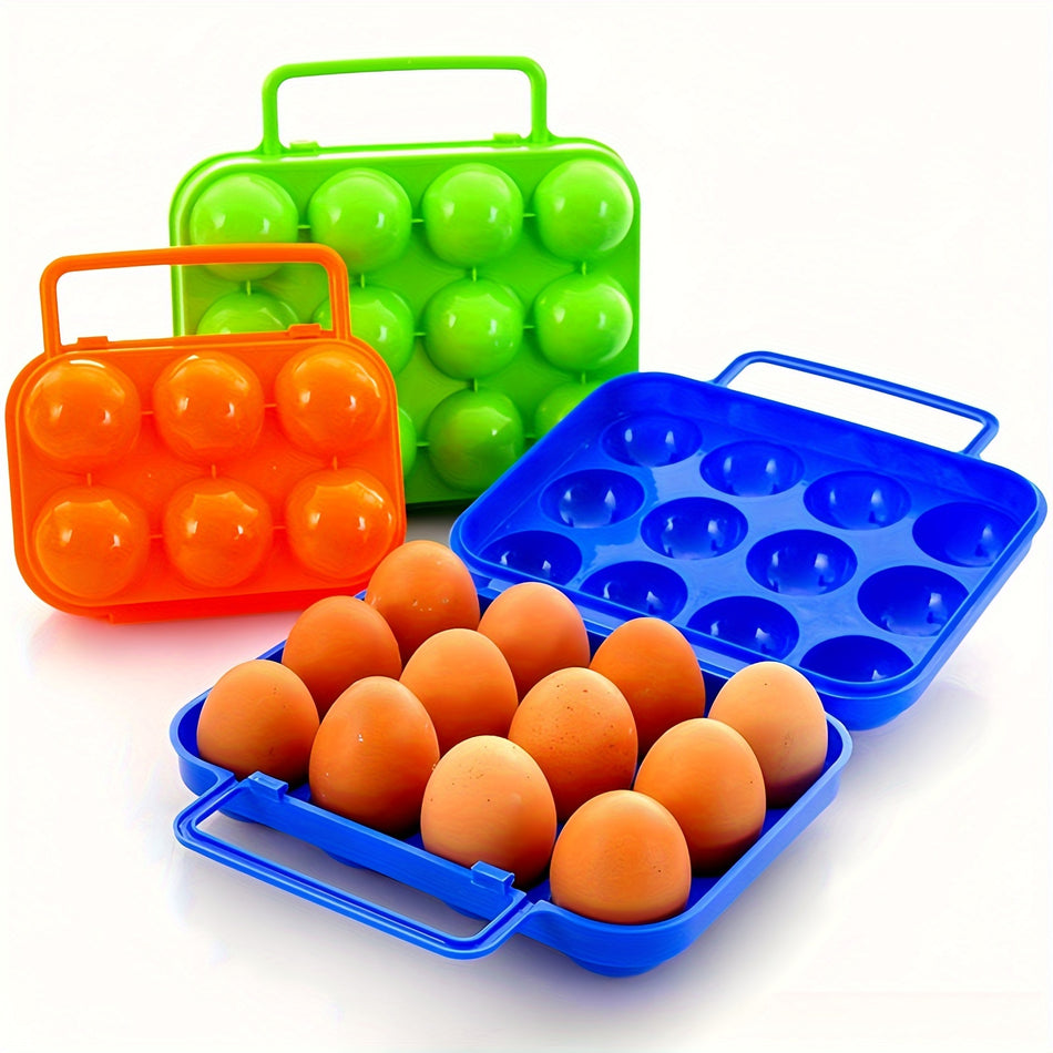 Portable Egg Carrier - Shockproof 12-Slot Storage Box for Camping and Home Use