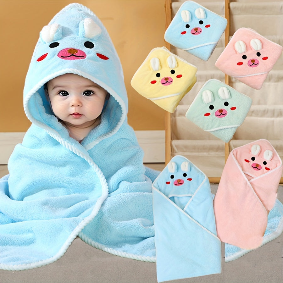 Soft Cartoon Animal Swaddling Blanket Set for Babies 0-3 Years - 80.01x80.01 cm