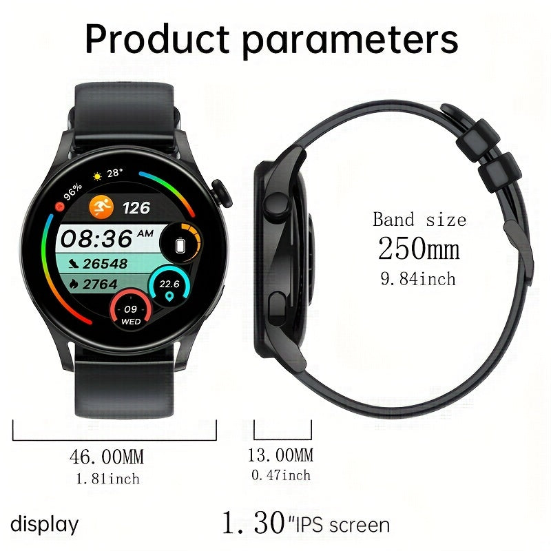 Chibear Smartwatch Ανδρικά HD Screen Fitness κλήσεις αθλητισμός - Μήνυμα & έλεγχος μουσικής - IP67 ανθεκτικό στο νερό - Κύπρος