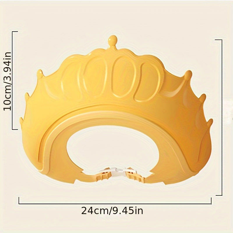 PanLynner Cute Creative Crown Silicone Shampoo Cap for 0-3 Years Old | Eye Protection | Bath Time Fun