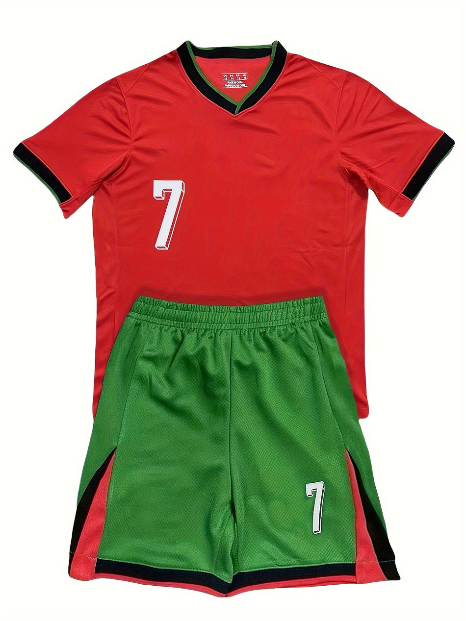 #7 Soccer Jersey And Shorts Boys Set - Cyprus