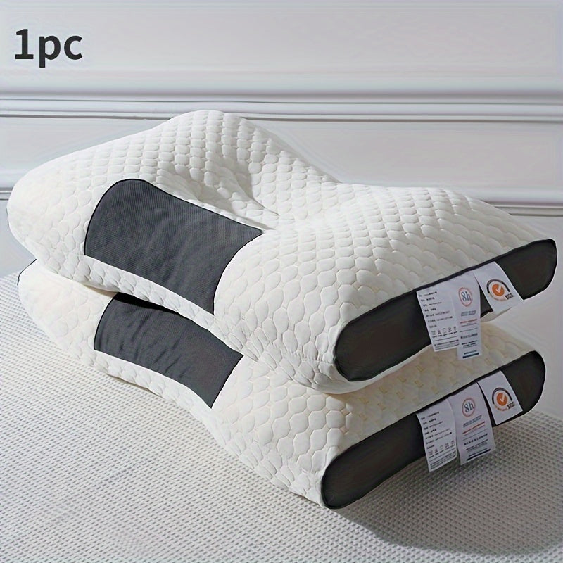 Knitted Thin Pillow With Cervical Neck Protection - Sleep Massage Pillow - Moisture Absorbing Breathable Household Bedding Pillow - Comfortable Sleep - Cyprus