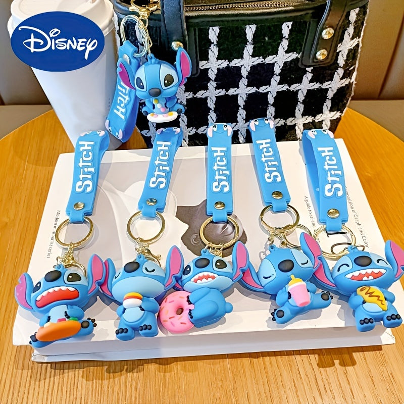 Stitch Silicone Keyring - Simple & Cute Keychain Pendant for Backpack, Car Key, Couple Gift - Cyprus