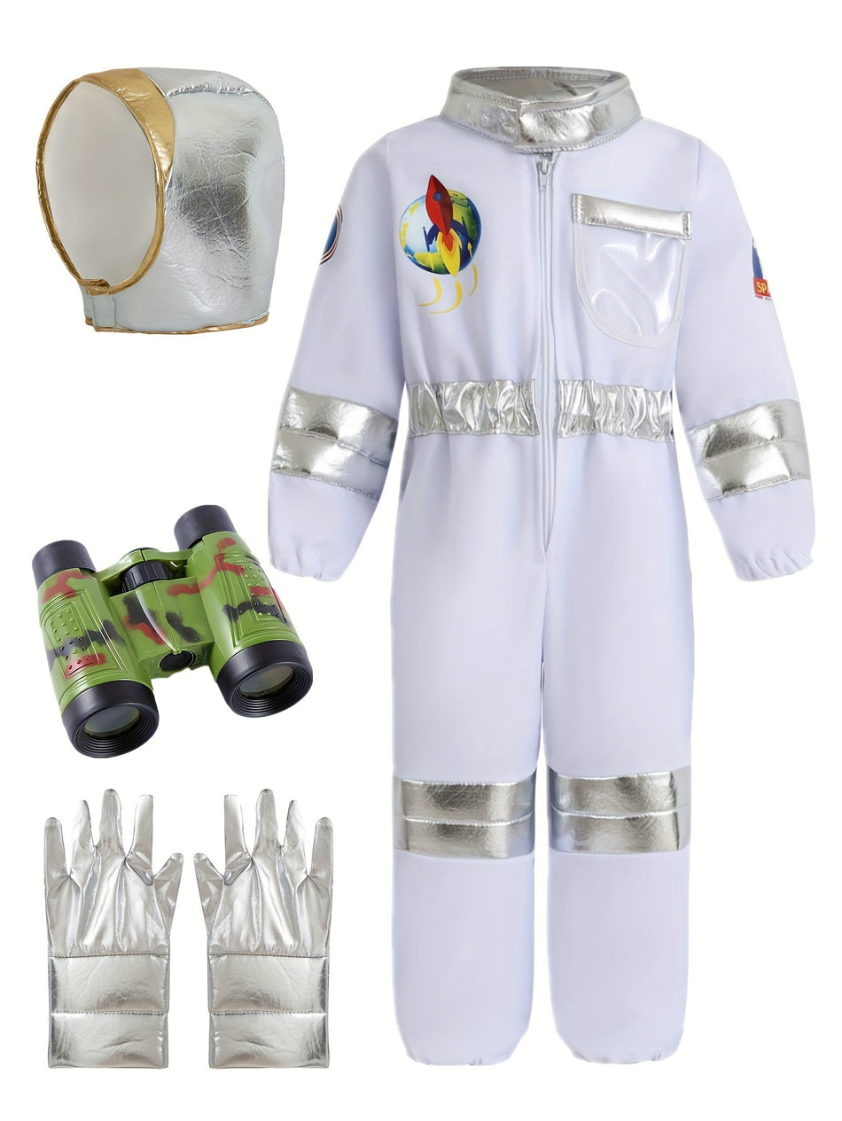 Jungen -Astronaut -Kostüm mit Kapuze, Handschuhen und Teleskop - Zypern