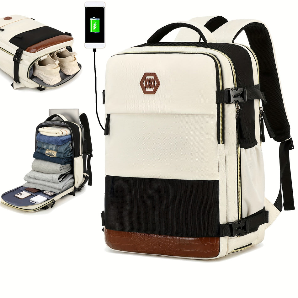 Wasserdichtes Herren -Reise -Rucksack mit Schuhfach und USB -Ladung - Zypern