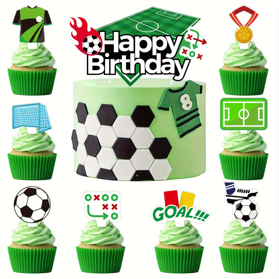 Soccer Cake Toppers, Happy Birthday Decorations, Sports Party Supplies - Cyprus