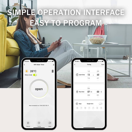 Προγραμματιστής άρδευσης Bluetooth και WiFi, Έξυπνος χρονοδιακόπτης αυτόματου ποτίσματος, Έλεγχος ποτίσματος κήπου με έλεγχο εφαρμογής για διάρκεια και καθυστέρηση βροχής. Έως 8 Bar πίεση!