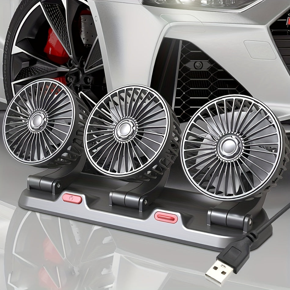 USB Car Fan 3-Speed Adjustable For Car Cooler - Cyprus