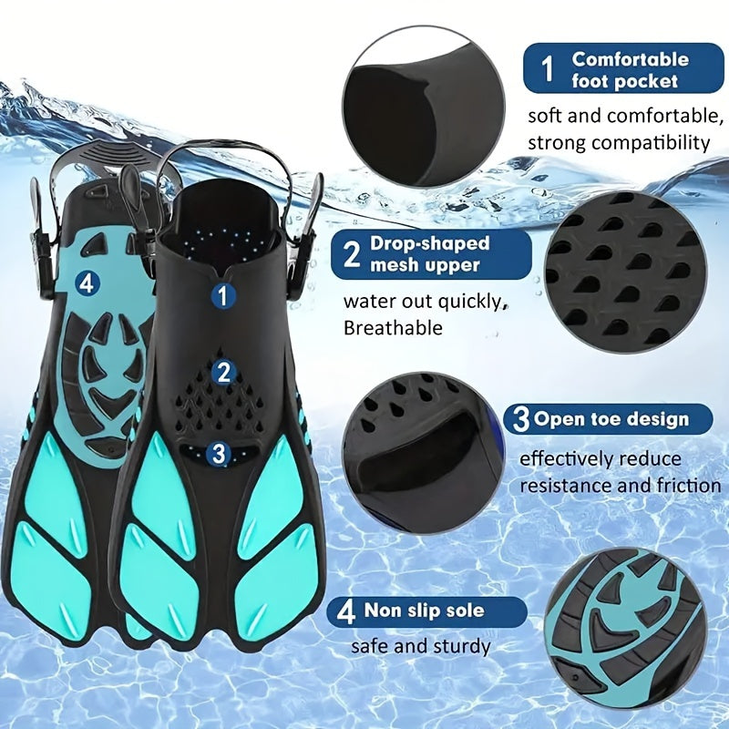 Panoramic View Snorkel Mask Fin Set - Cyprus