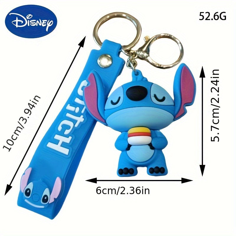 Stitch Silicone Keyring - Simple & Cute Keychain Pendant for Backpack, Car Key, Couple Gift - Cyprus