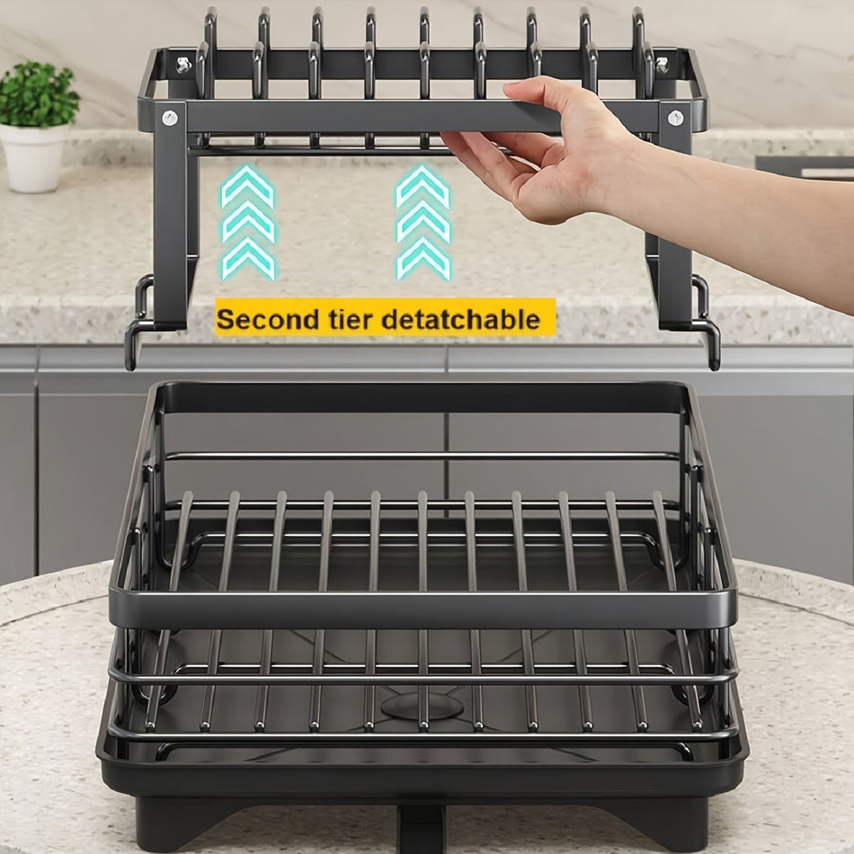 Multi-Tier PP Kitchen Organizer Rack for Efficient Storage and Drainage