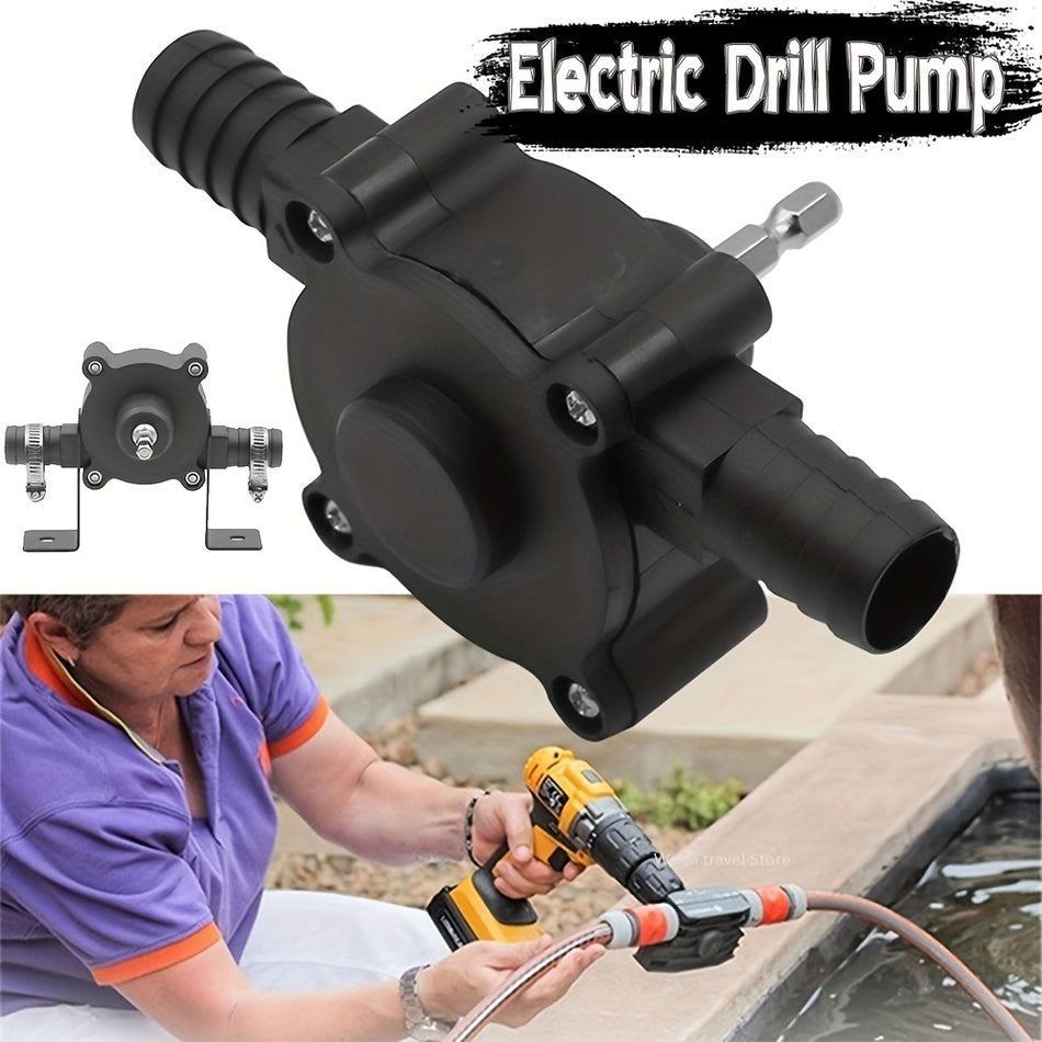 Electric Drill Pump Portable, Small Pumping Pump, Mini Hand Drill Self-priming Liquid Transfer Pump, Diesel Fluid Water Pump, Home Garden Outdoor Tools, Multi-scene Liquid Extraction Pump