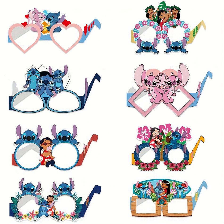 Stitch Birthday Party Paper Glasses Props - Hawaiian Luau Decoration 🌺 - Cyprus