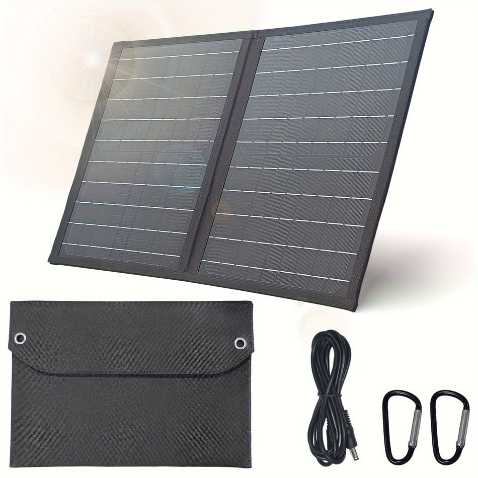 20W Portable Solar Charger - Dual USB & Type-C, 18V/1.11A Monocrystalline Silicone, Foldable Outdoor Power Bank For Mobile Phones And Tablets - Cyprus