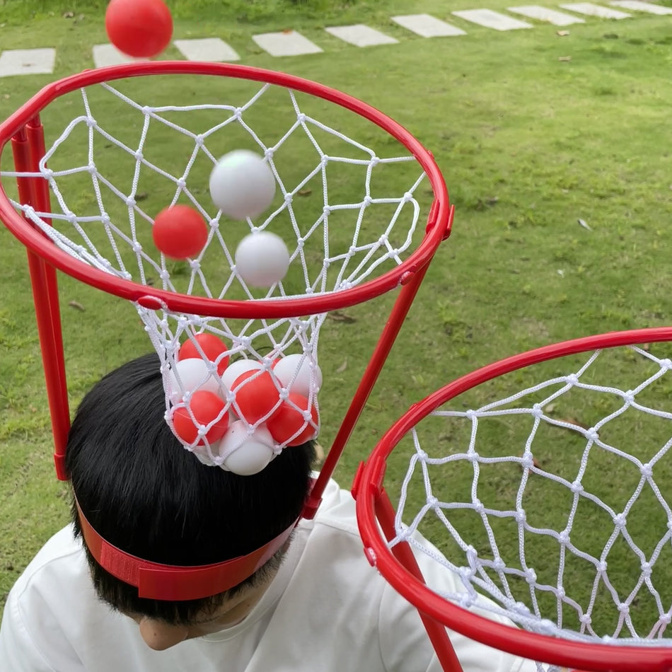 Head Hoop Basketball Party Game for All Ages - Adjustable Headband, 20 Balls - Cyprus