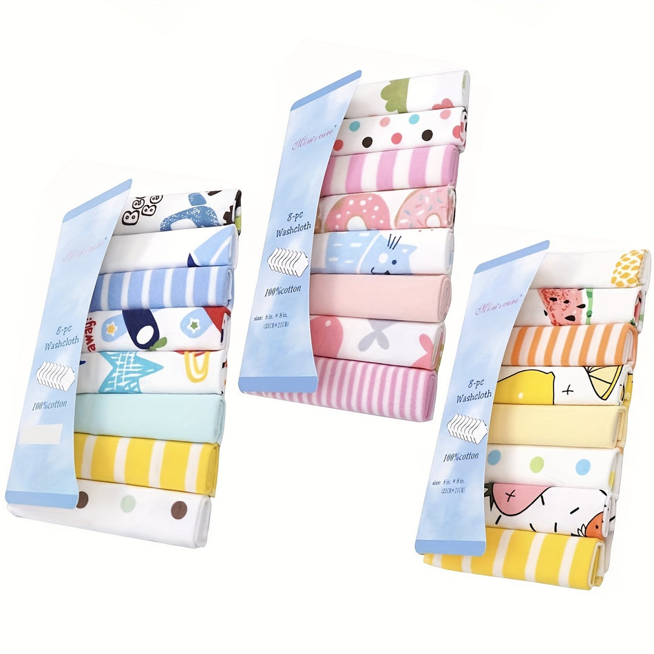 Soft Cotton Baby Towels & Washcloths Set