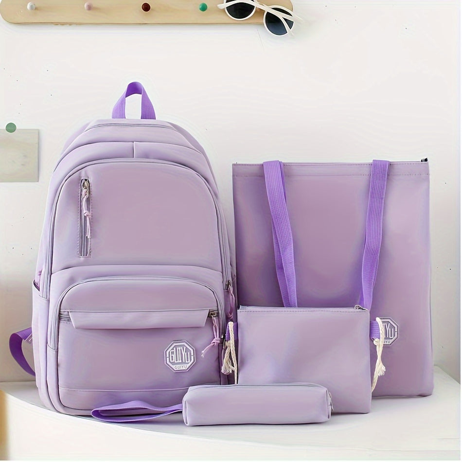 Sporty Nylon Backpack Set for Students - Cyprus