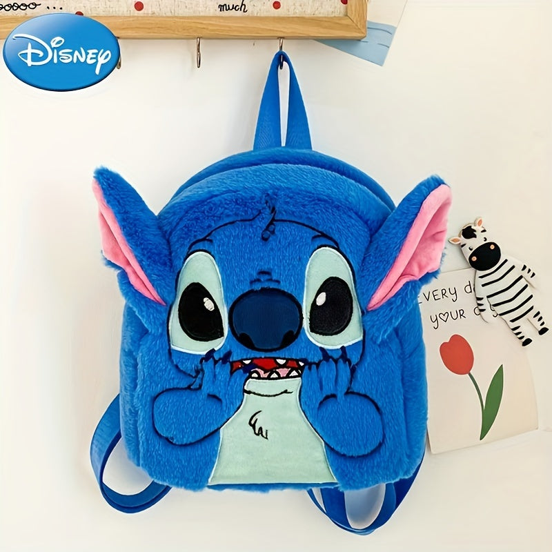 Soft Faux Fur Stitch Plush Backpack - Cute Travel & Shopping Daypack - Cyprus