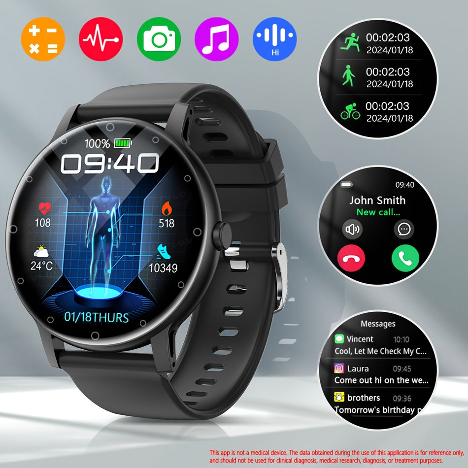 Fenke Smart Watch 3.53cm Full Touch Screen: Sleep Tracker, Wireless Call, Ai Control, 100+ Sport Modes - Cyprus