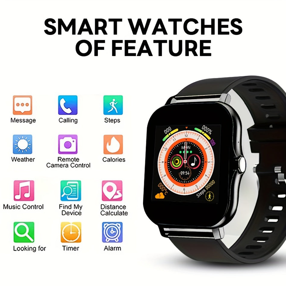 Smart Watch with Wireless Calling/Receiving & Multiple Sports Modes - Borderless Slim Design, Weather Forecast, Message Notification - For Android & iPhones - For Men & Women - AS A Gift - Cyprus