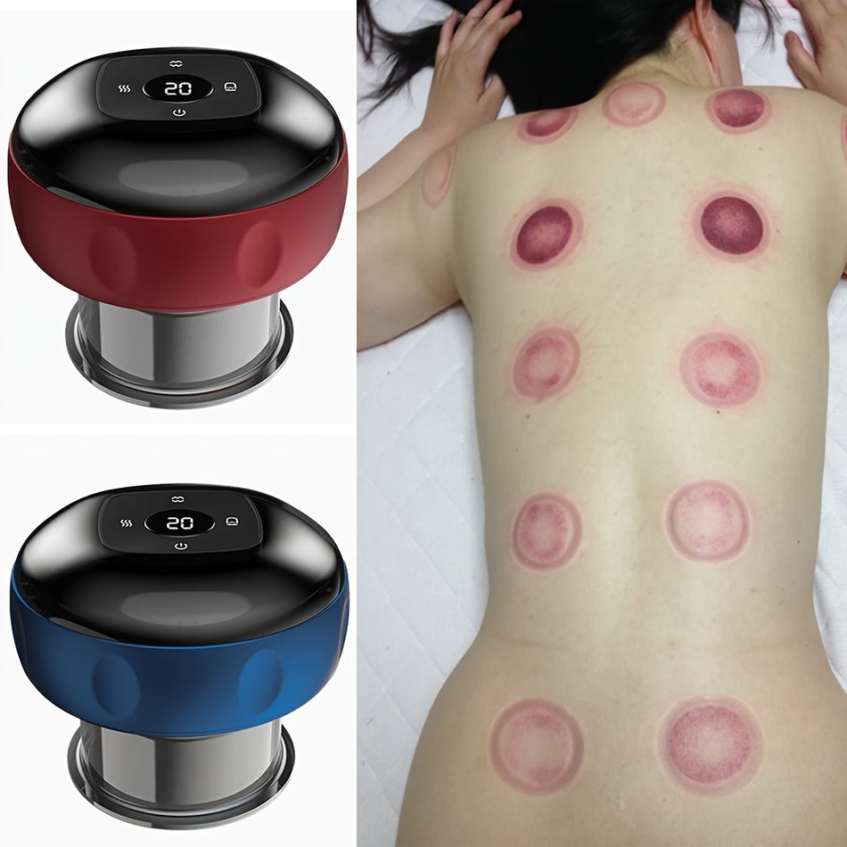 12-Level LED Display Wireless Electric Cupping Device with Heat Therapy