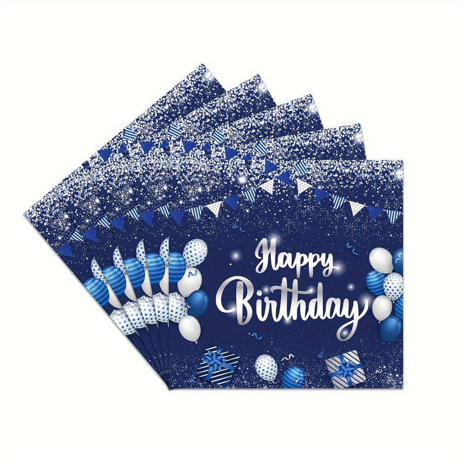 Navy Blue Birthday Party Tableware Set - Zypern