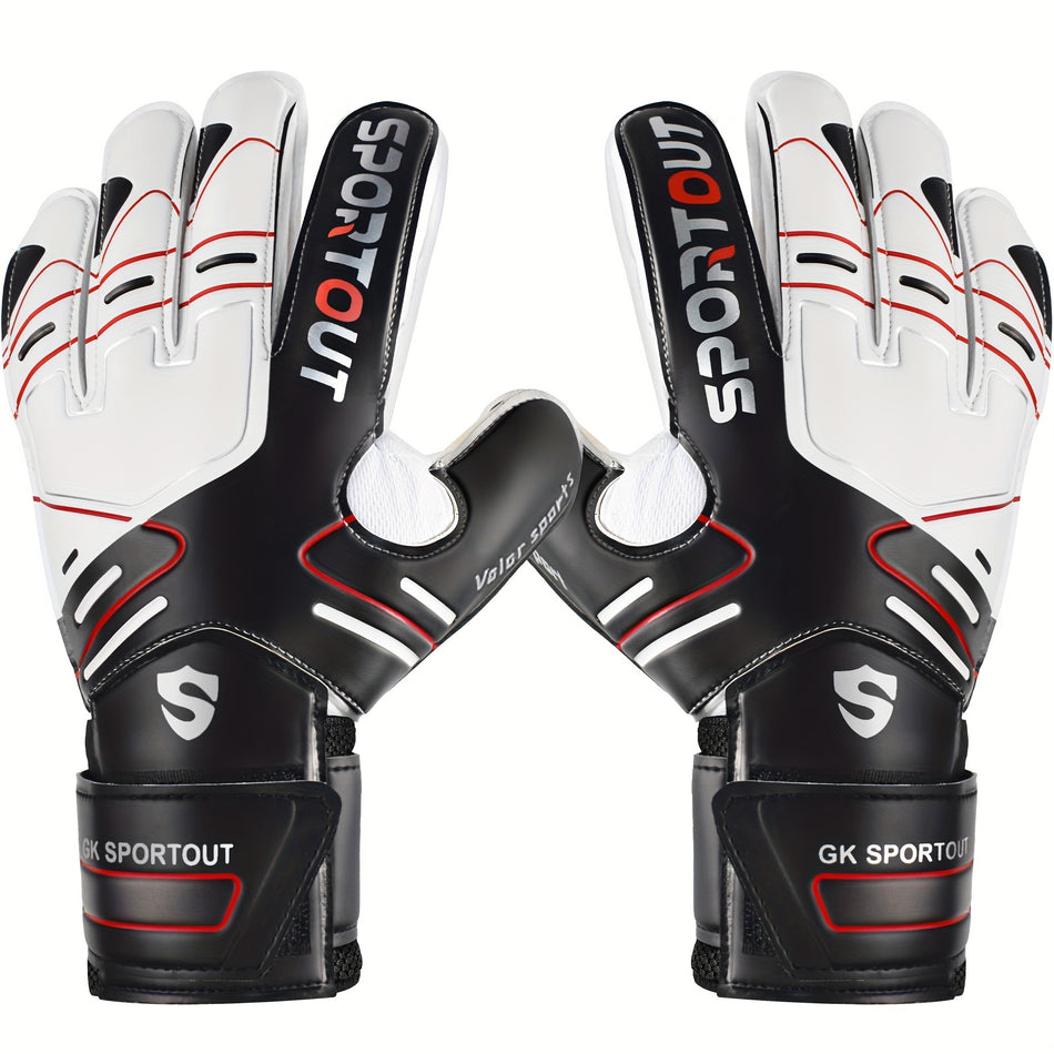 Sportout Goalie Gloves with Superior Grip and Protection for Beginners