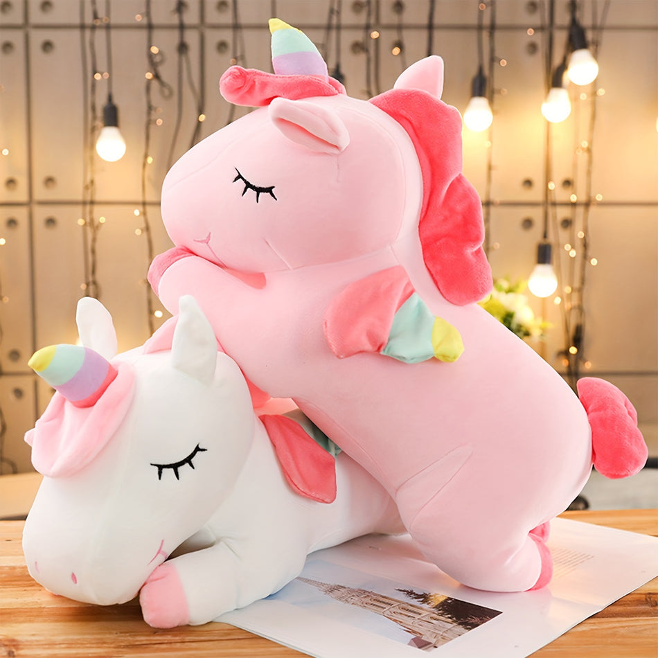 Entzückende interaktive Einhornplüschspielzeug für Kinder - Pink & White Cuddly Freude