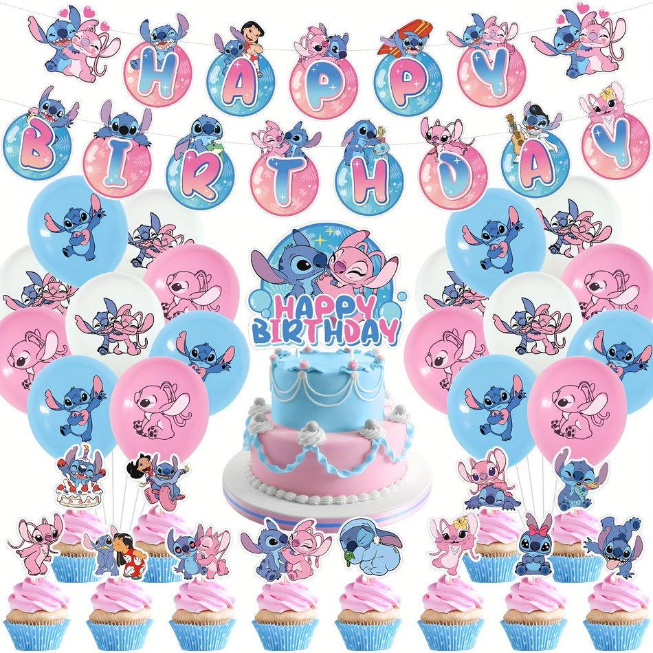 Stitch 32-Piece Hawaiian Party Pack - Perfect for Birthdays, Graduations & More - Cyprus