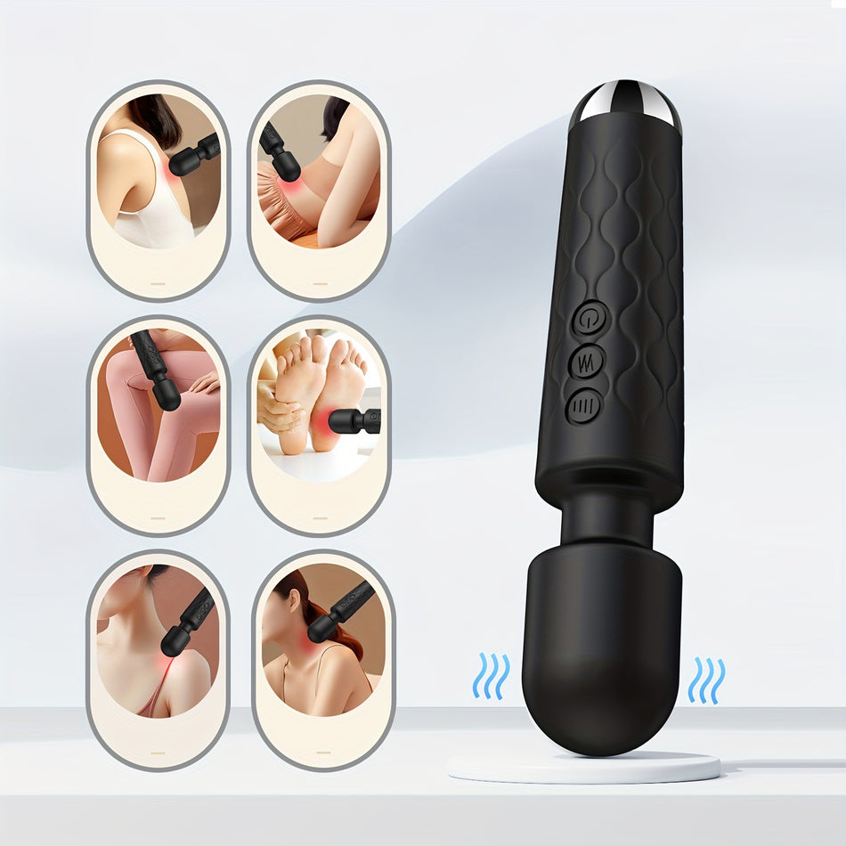 8 Speed Portable Electric Massage Stick - Muscle Relaxation Handheld Massager - USB Rechargeable - Cyprus