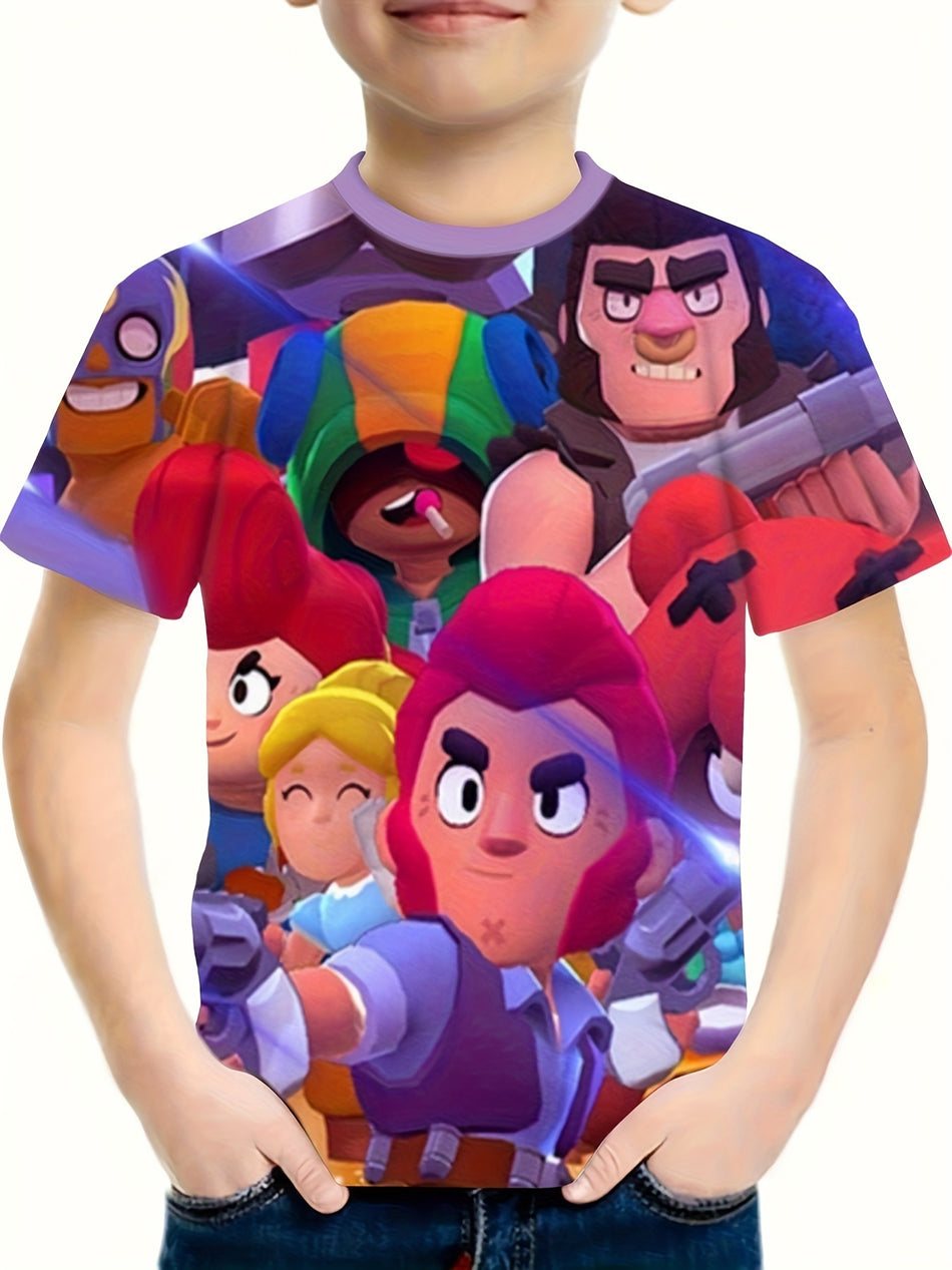 3D Print Anime Characters T-Shirts for Boys - Cool & Lightweight - Spring/Summer/Fall - Cyprus