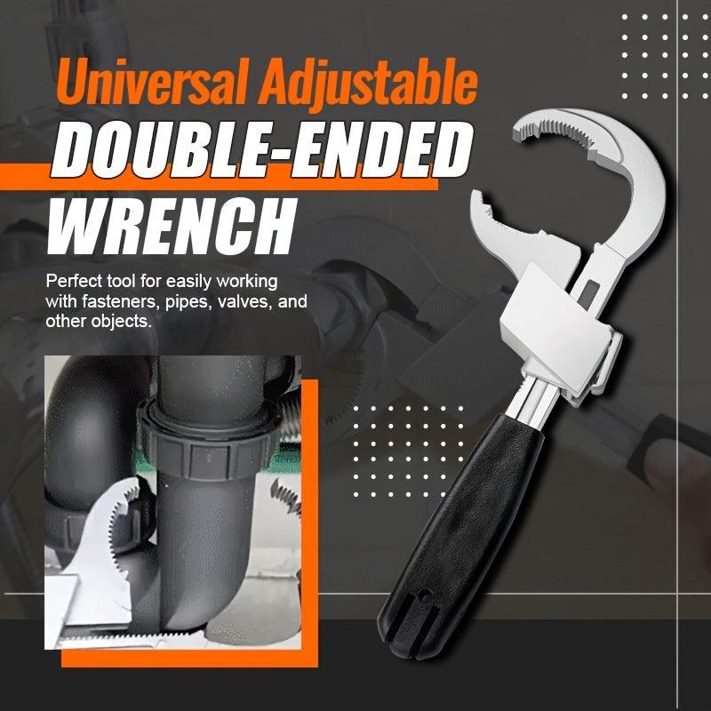 Adjustable Double-Ended Wrench - Premium Aluminium Alloy Tool for Plumbing and Repairs