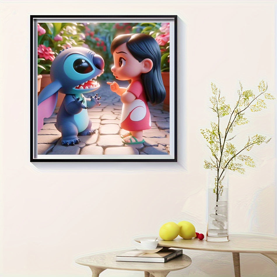 Lilo & Stitch Anime 5D DIY Diamond Painting Kit - Create Stunning Masterpiece with Round Diamonds - Cyprus