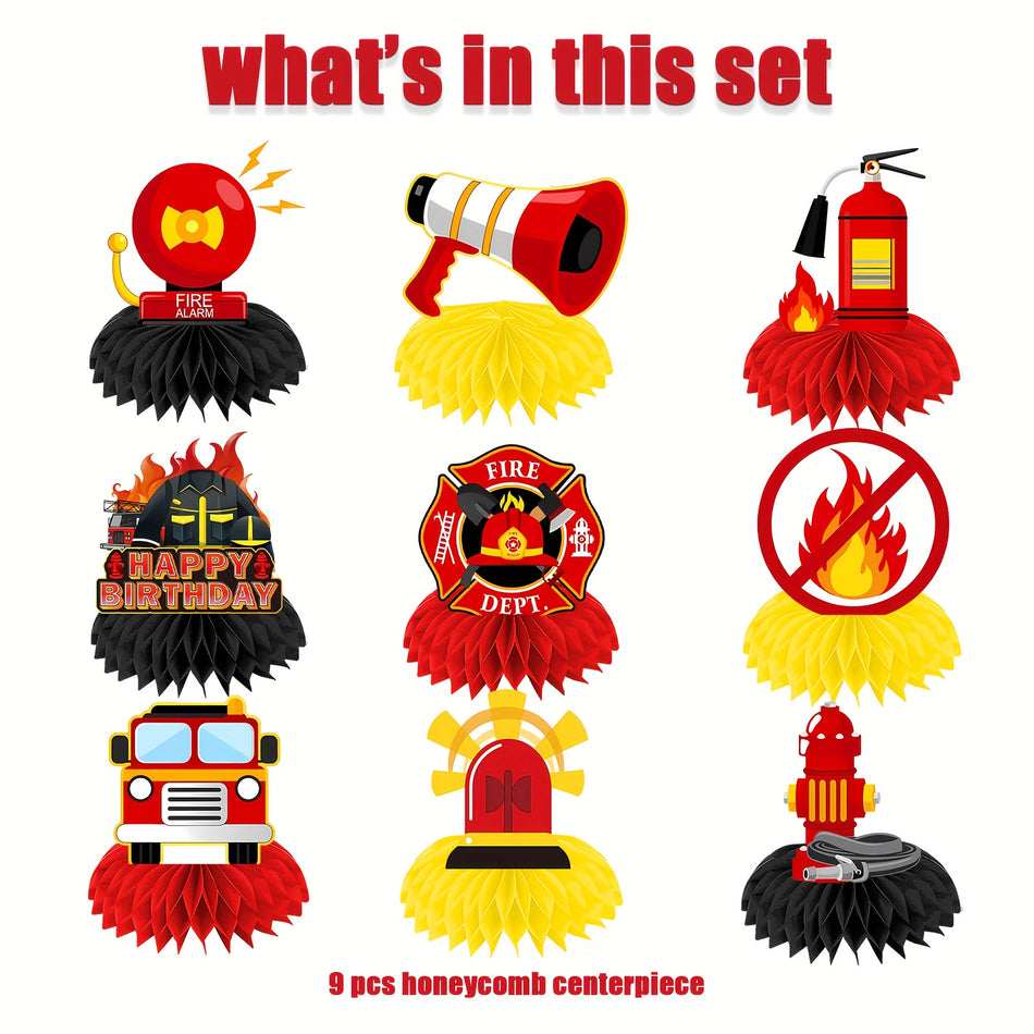 Fire Truck Theme Birthday Party Decorations Kit - Cyprus