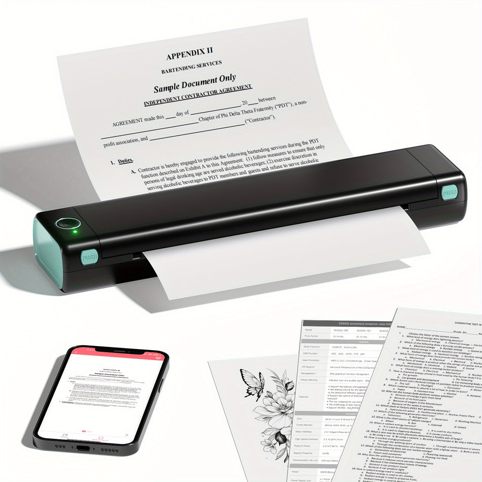 Phomemo M08f Portable Thermal Printer - Беспроводная печать, компактная конструкция - Кипр