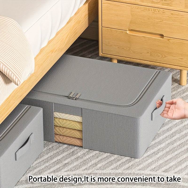 Minimalist Grey Fabric Underbed Storage Organizer - Cyprus