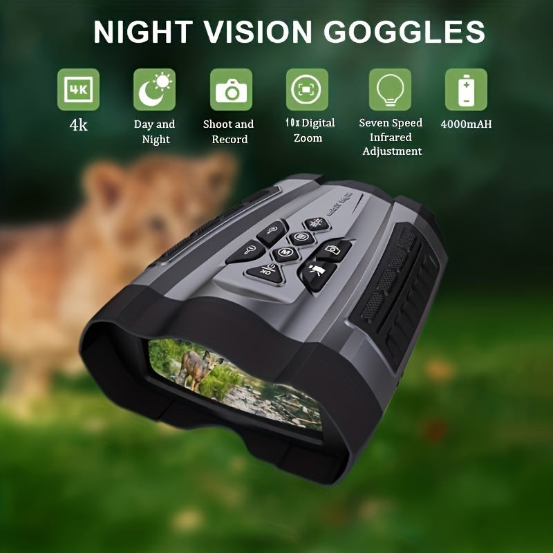 Ja-20 HD Infrared Night Vision Binoculars - 10X Digital Zoom, HD Recording, 4000 MA Battery, 7 Gears Infrared Night Vision - Cyprus