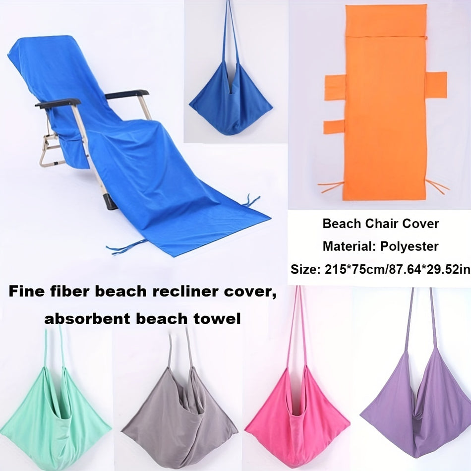 Luxurious Fine Fiber Beach Recliner Cover & Towel Set