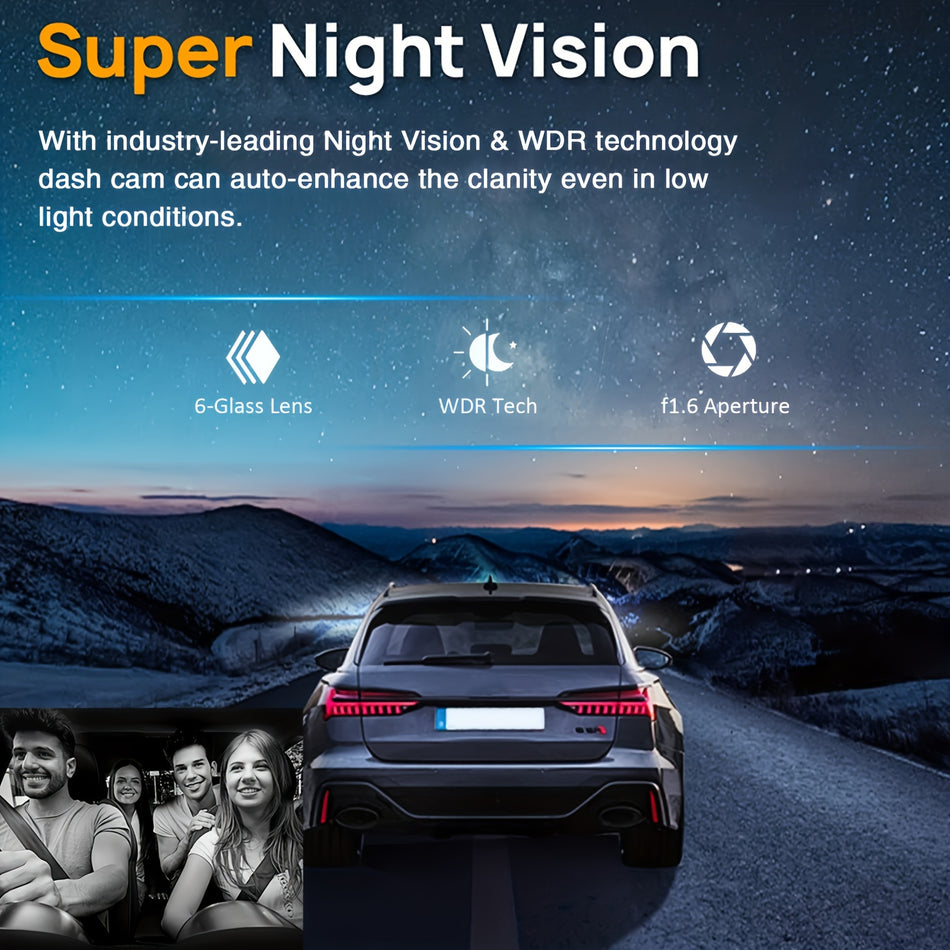 ZKCAMSPY Dual Camera Dash Cam with Night Vision - Cyprus