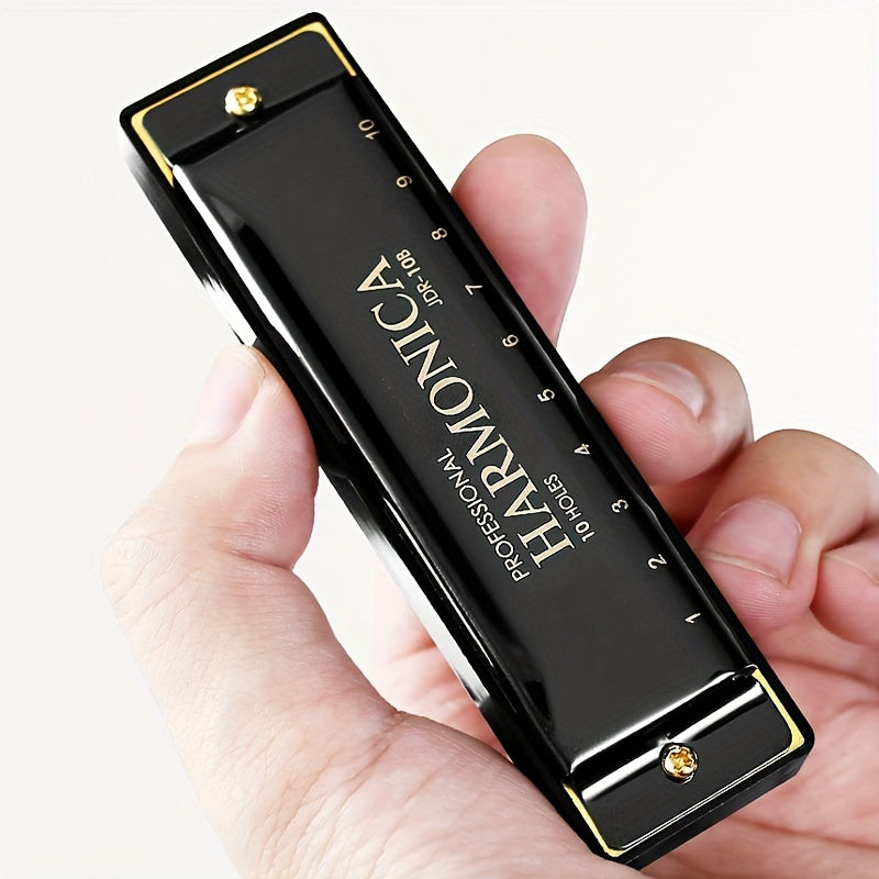 JDR Professional C Key Blues Harmonica avec un étui dur