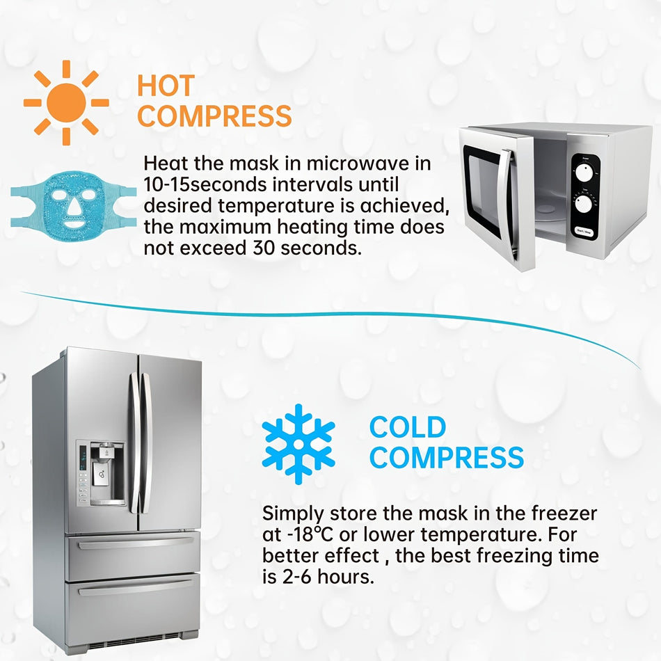Охлаждающая маска для лица, холодная маска для глаз, гелевые шарики горячее жар холодный компресс упаков