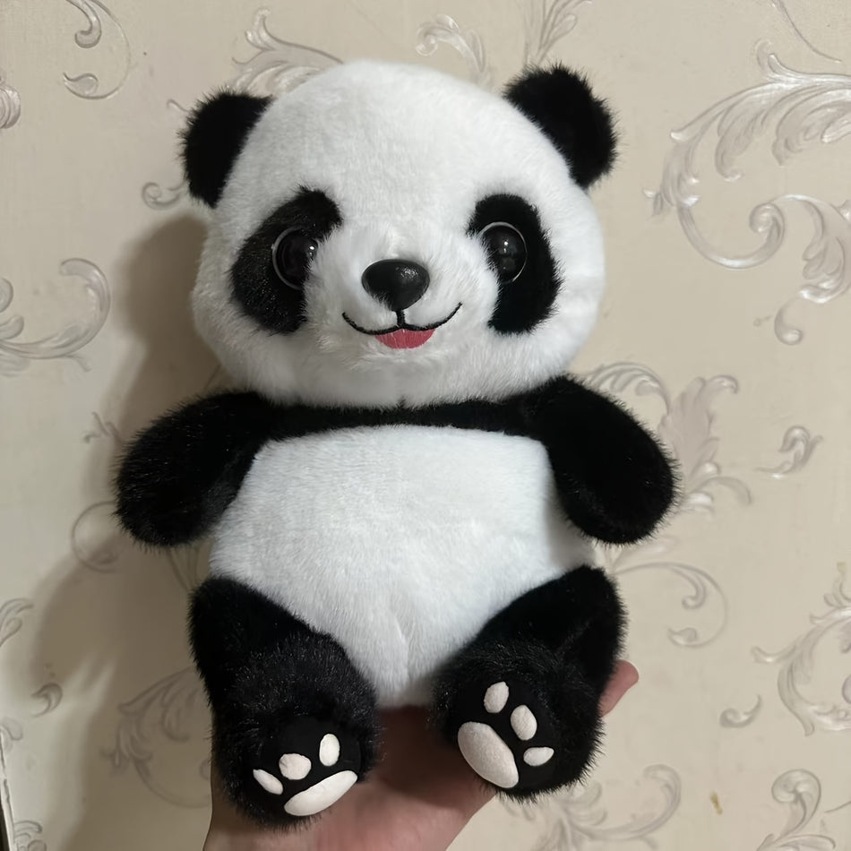 Cute Cotton Panda Plush Toy for Kids - Black or White