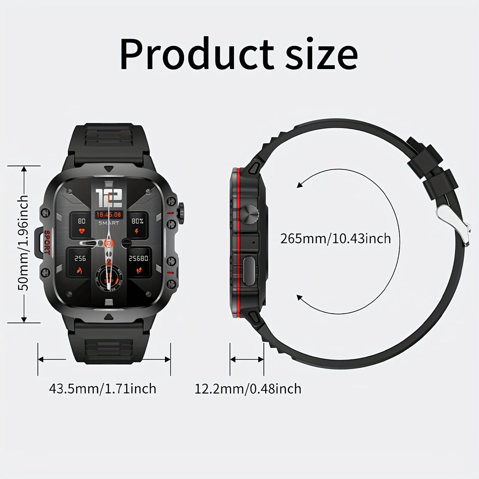 Ligeb Smart Watch 4.98 cm Bildschirm 420mAh Batterie 100+ Sportmodi - Zypern