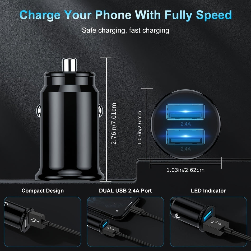 Tiensun Fast USB Car Charger Adapter 4.8A for iPhone - Cyprus